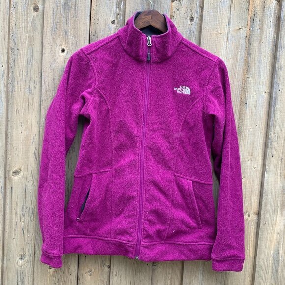 2013 The North Face Magenta Fleece Full Zip Jacket Medium - Picture 1 of 7
